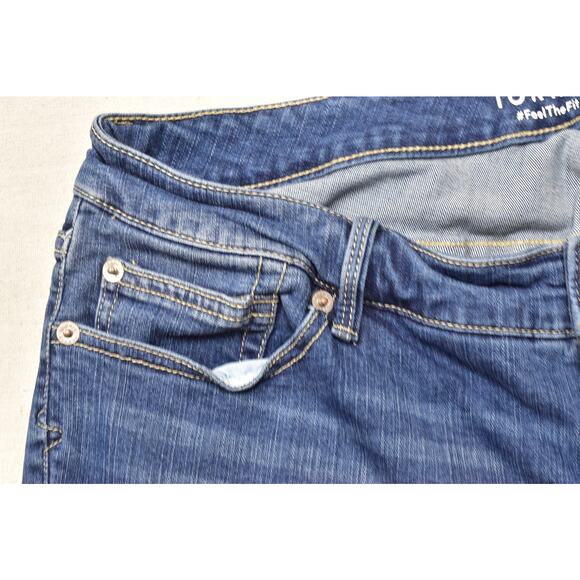 Torrid Women's Plus Size 20S Ripped Distressed Skinny Ankle Jeans Blue Denim - Picture 5 of 8